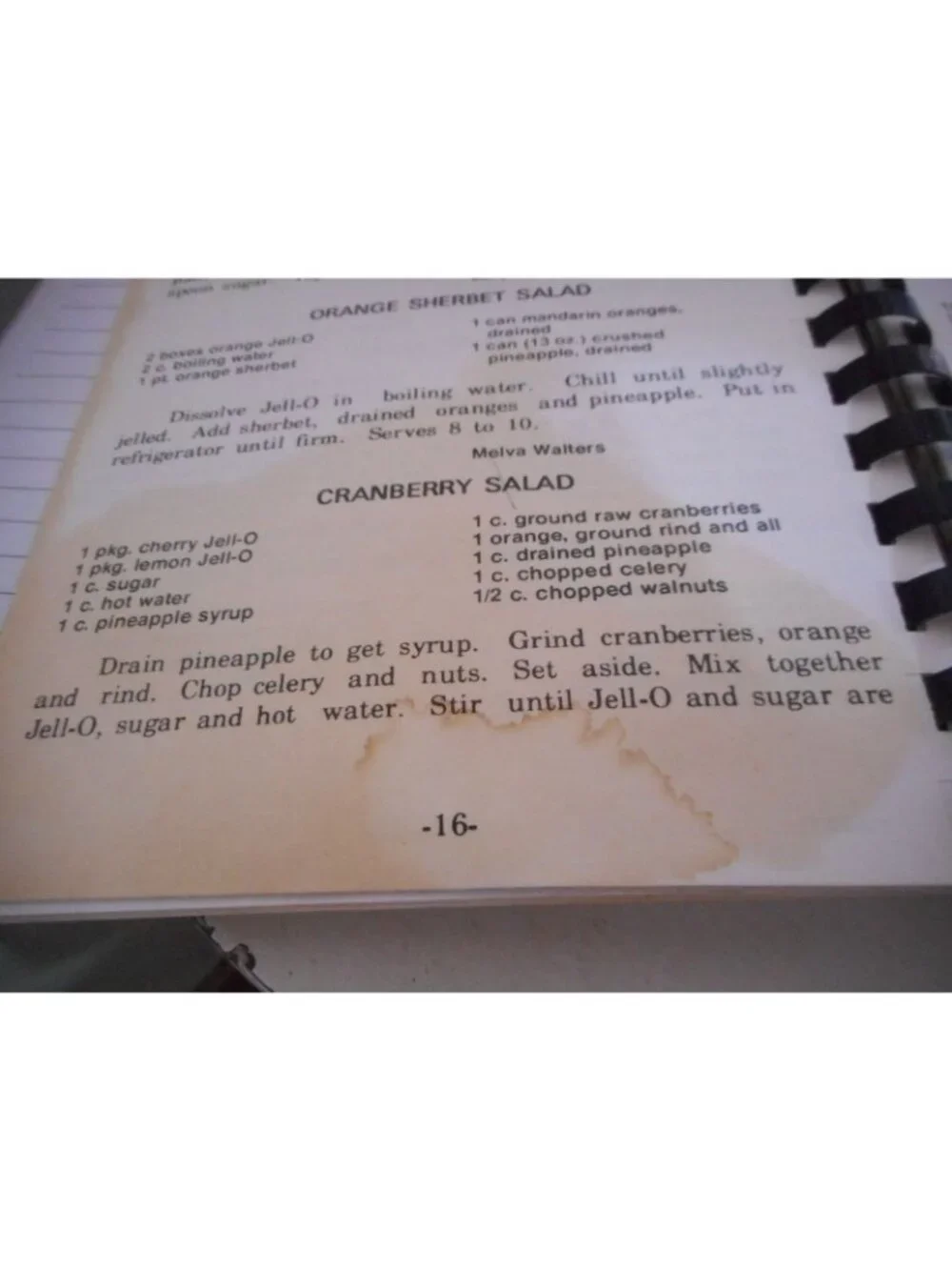Vintage 1987 Softcover Spiral bound Country Cookbook Central PA